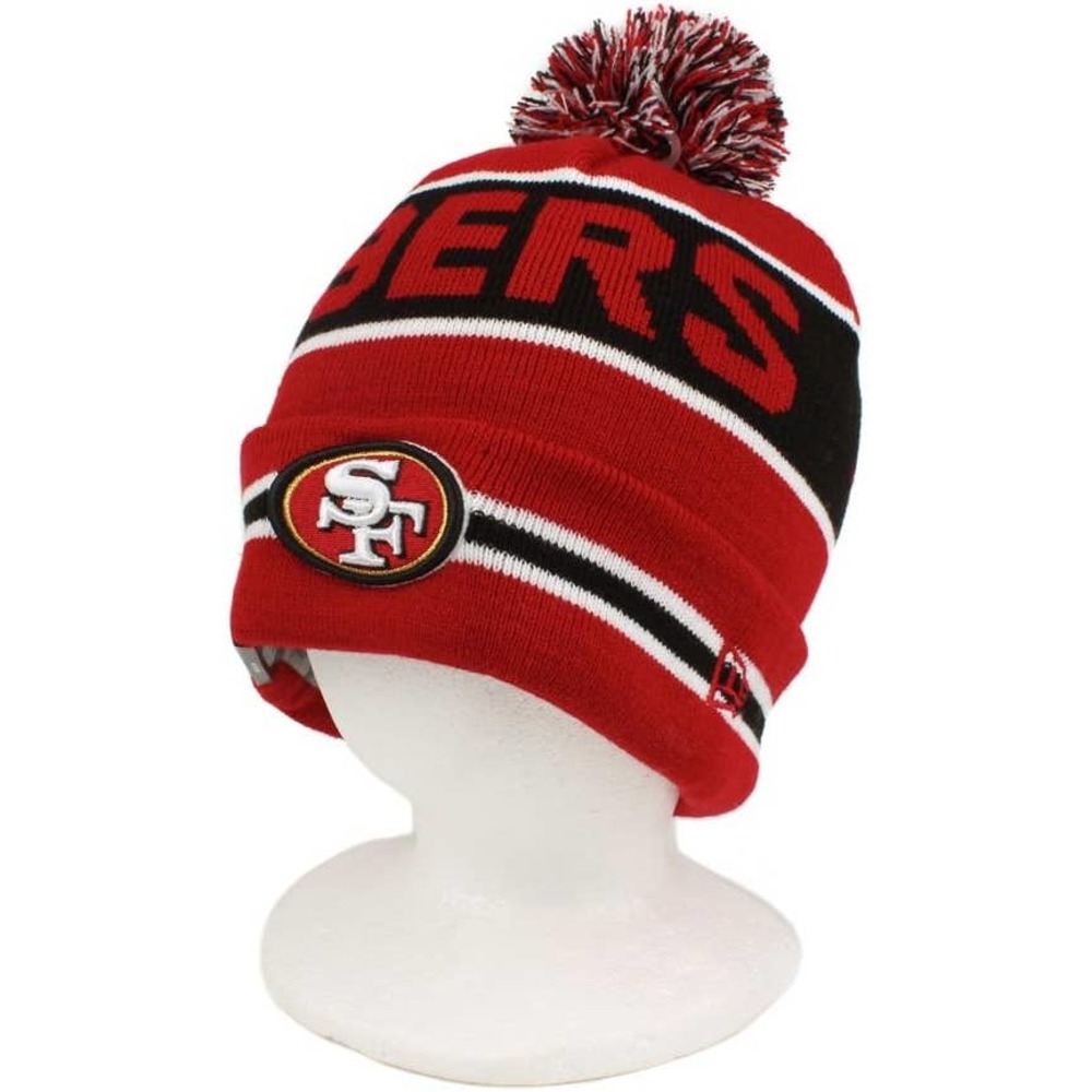 NEW NFL SF San Francisco 49ers Sideline Coach Pom Beanie RARE 2014 Authentic